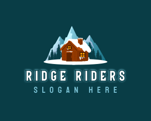 Snow Cabin Lodge logo design