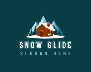 Snow Cabin Lodge logo design