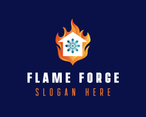 Home Fire Cooling logo design