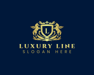 Luxury Pegasus Crest logo design