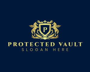 Luxury Pegasus Crest logo design