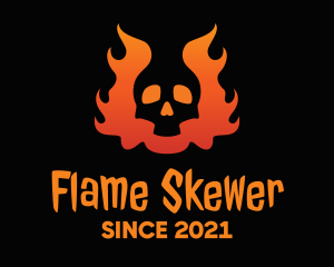 Evil Flaming Skull logo design