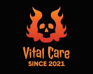 Evil Flaming Skull logo