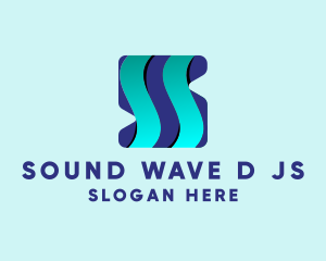 3D Wave Letter S logo design