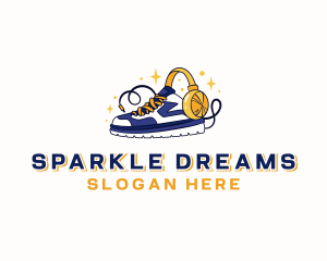 Sparkling Sneaker Headphones logo