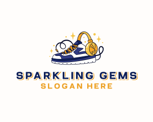 Sparkling Sneaker Headphones logo