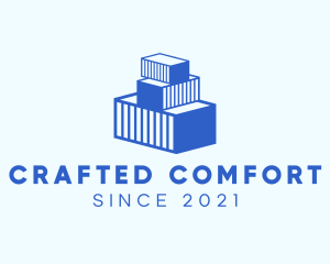 Cargo Container Import logo design