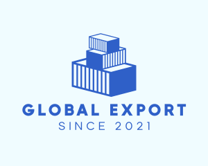 Cargo Container Import logo design