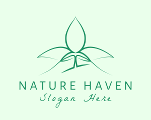 Natural Wellness Seedling logo design