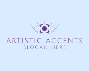 Minimalist Eye & Eyelashes logo design