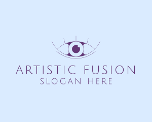 Minimalist Eye & Eyelashes logo design