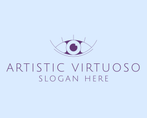 Minimalist Eye & Eyelashes logo design