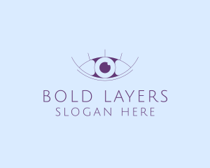 Minimalist Eye & Eyelashes logo design