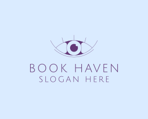 Minimalist Eye & Eyelashes logo design