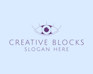 Minimalist Eye & Eyelashes logo design