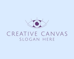 Minimalist Eye & Eyelashes logo design