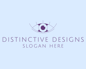 Minimalist Eye & Eyelashes logo design