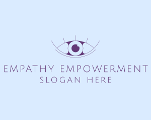 Minimalist Eye & Eyelashes logo design