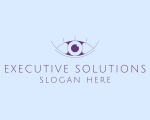 Minimalist Eye & Eyelashes logo design