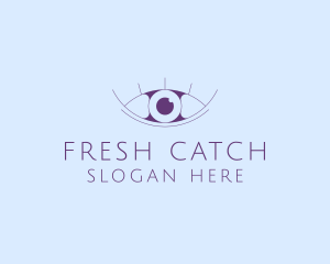 Minimalist Eye & Eyelashes logo design