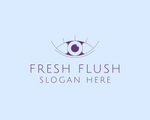 Minimalist Eye & Eyelashes logo design