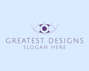 Minimalist Eye & Eyelashes logo design