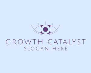 Minimalist Eye & Eyelashes logo design