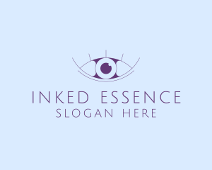 Minimalist Eye & Eyelashes logo design