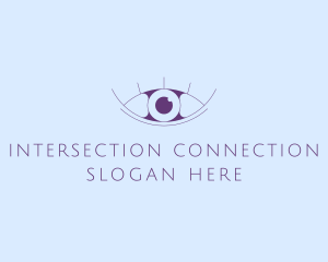 Minimalist Eye & Eyelashes logo design