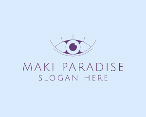 Minimalist Eye & Eyelashes logo design