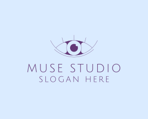 Minimalist Eye & Eyelashes logo design