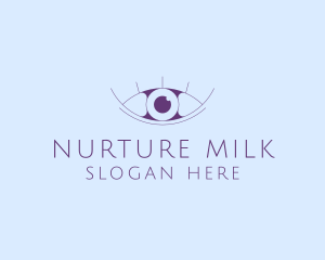 Minimalist Eye & Eyelashes logo design