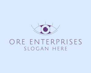 Minimalist Eye & Eyelashes logo design