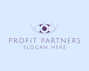 Minimalist Eye & Eyelashes logo design