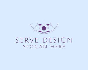 Minimalist Eye & Eyelashes logo design