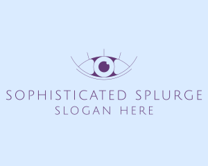 Minimalist Eye & Eyelashes logo design