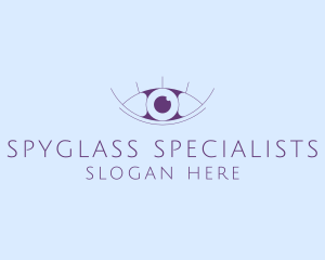 Minimalist Eye & Eyelashes logo design