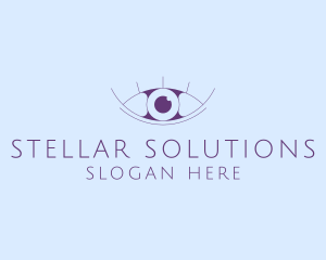 Minimalist Eye & Eyelashes logo design