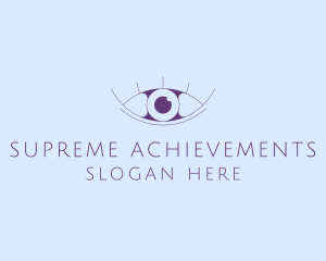 Minimalist Eye & Eyelashes logo design