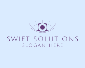 Minimalist Eye & Eyelashes logo design