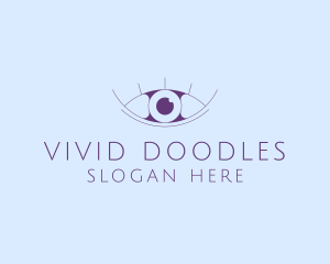 Minimalist Eye & Eyelashes logo design