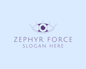 Minimalist Eye & Eyelashes logo design