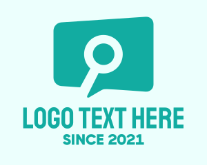 Share - Search Chat Bubble logo design