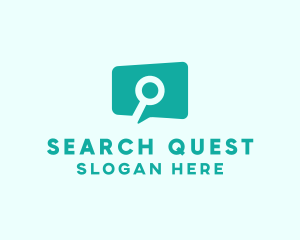 Search Chat Bubble logo design