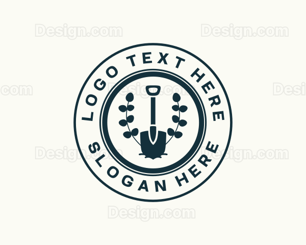 Landscape Gardening Shovel Logo