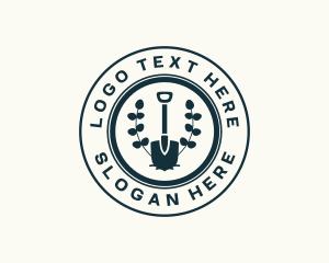 Landscape Gardening Shovel Logo