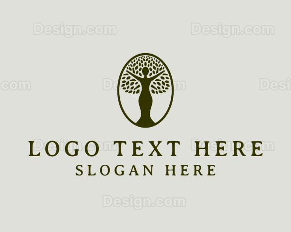 Organic Woman Tree Beauty Logo