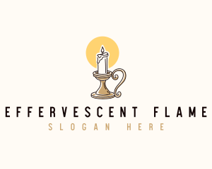 Candle Light Flame logo design