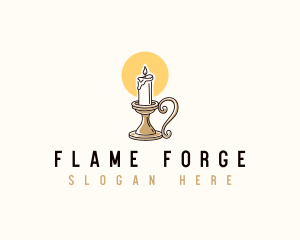 Candle Light Flame logo design