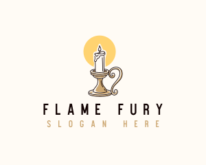 Candle Light Flame logo design